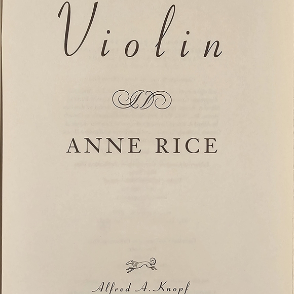 Violin by Anne Rice Signed First Edition Hardcover Good Condition See Pics - Picture 3 of 7